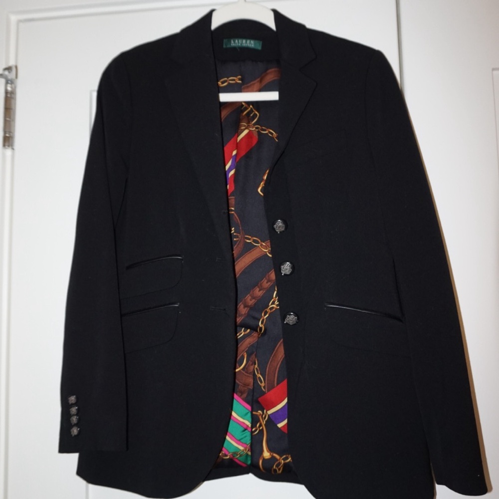 Black Ralph Lauren Blazer with printed lining